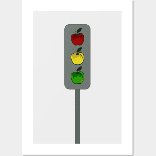 Traffic Lights Apples Posters and Art